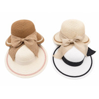 Жіночий літній капелюх із широкими полями та бантом